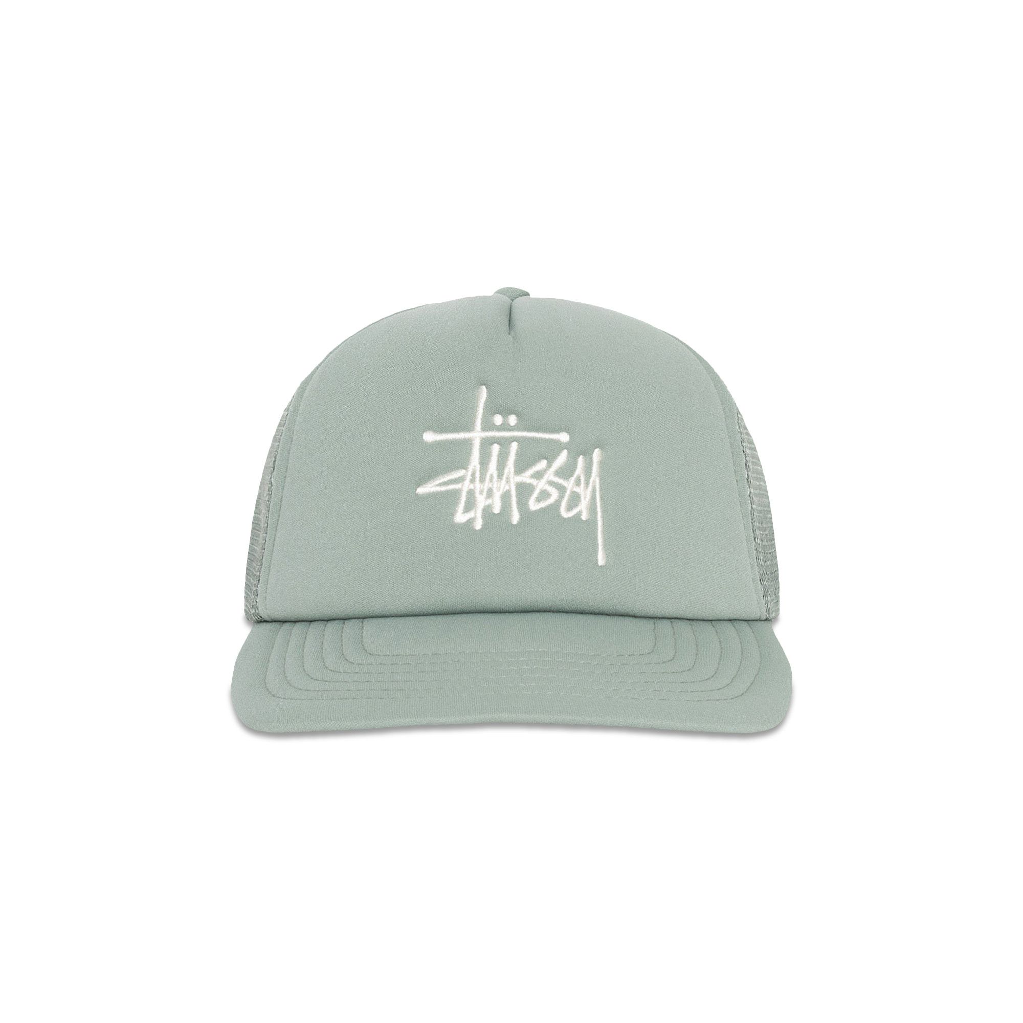 Buy Stussy Big Basic Trucker Cap 'Light Olive' - 1311088 Buy Stussy Big Basic Trucker Cap 'Light Olive' - 1311088