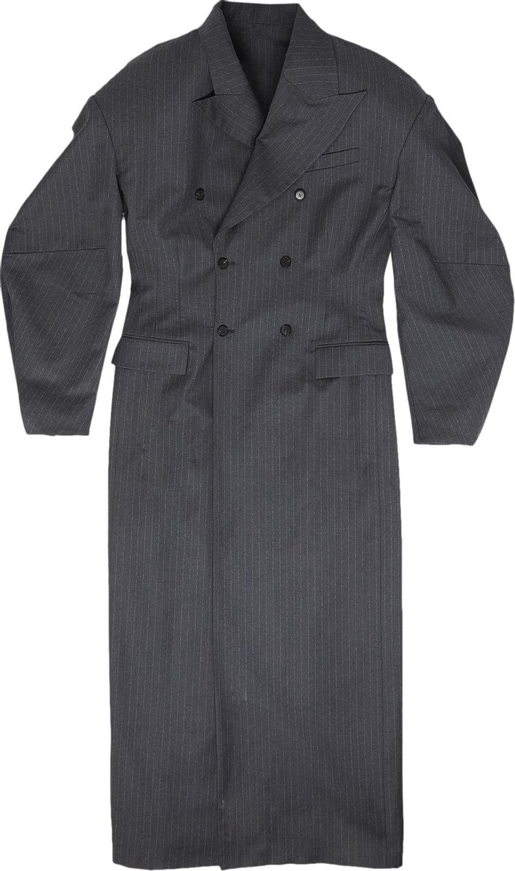 Luar Striped Overcoat 'Grey'
