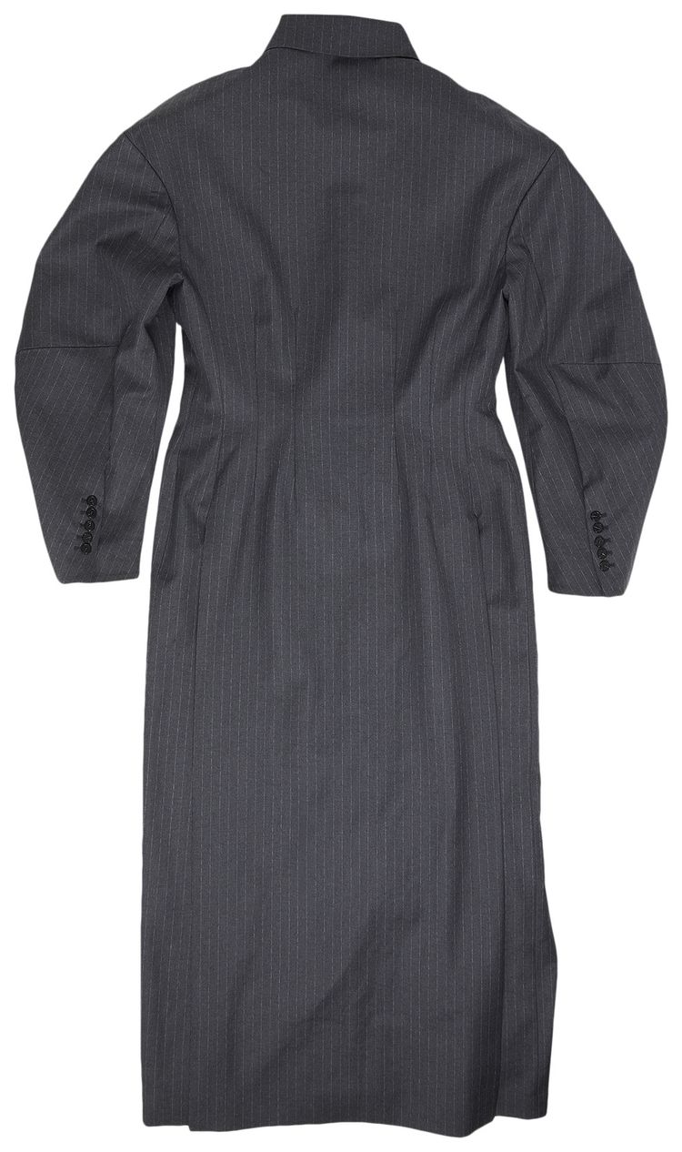 Luar Striped Overcoat Grey