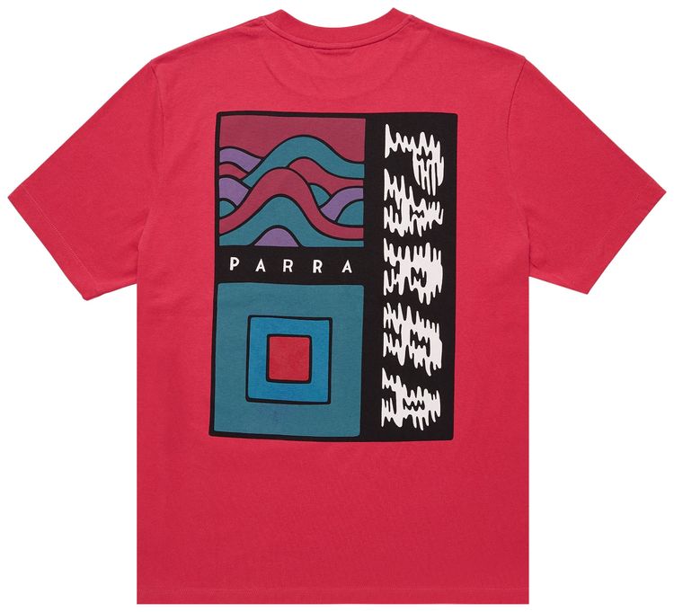 Parra Wave Block Tremors T Shirt Purple Pink