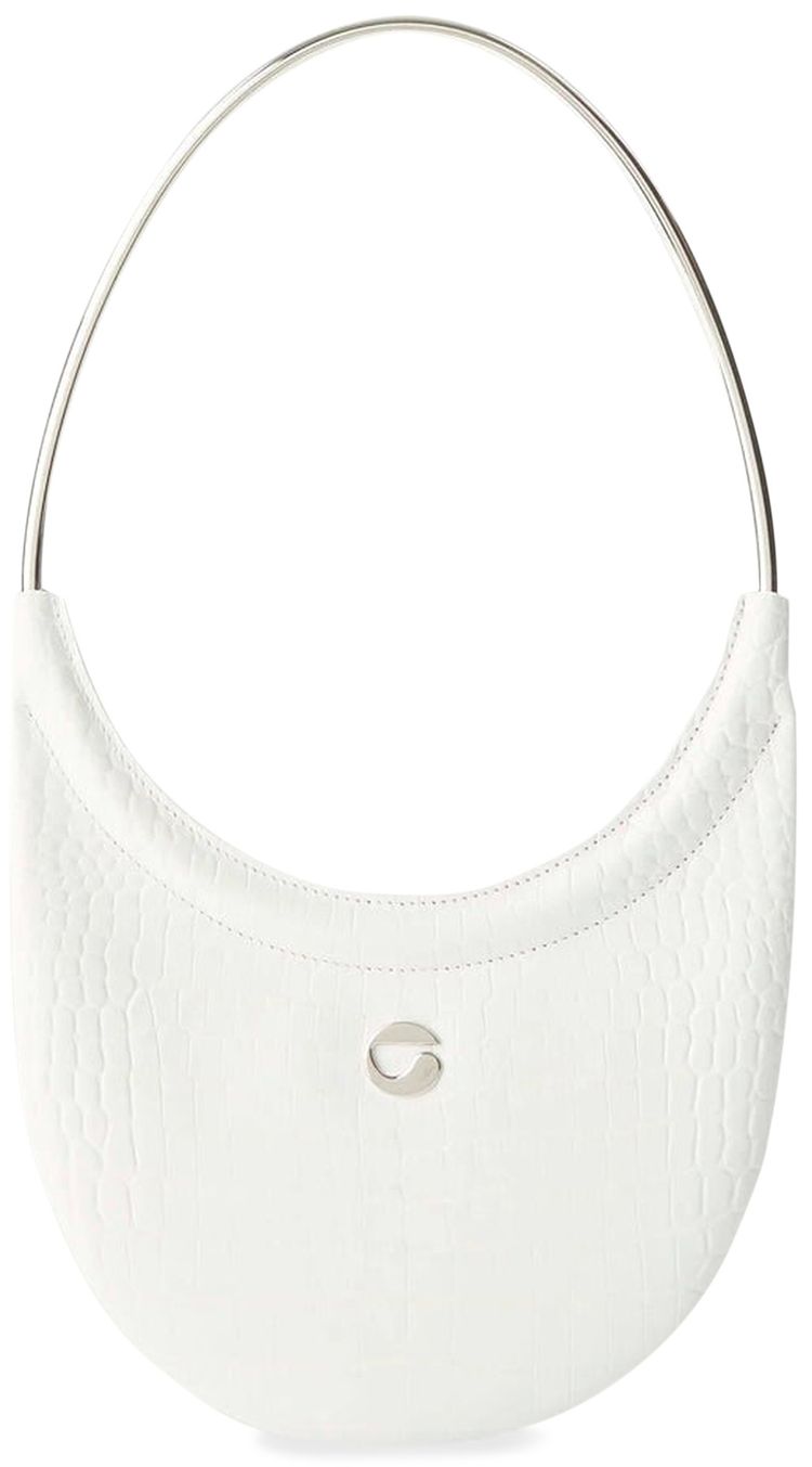 Coperni Croc Effect Baguette Swipe Bag Optic White