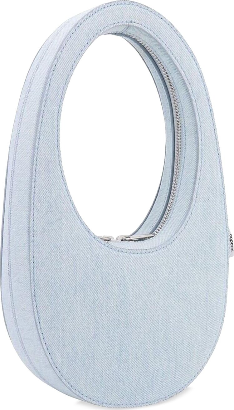 Coperni Mini Swipe Denim Top Handle Bag Ice Blue