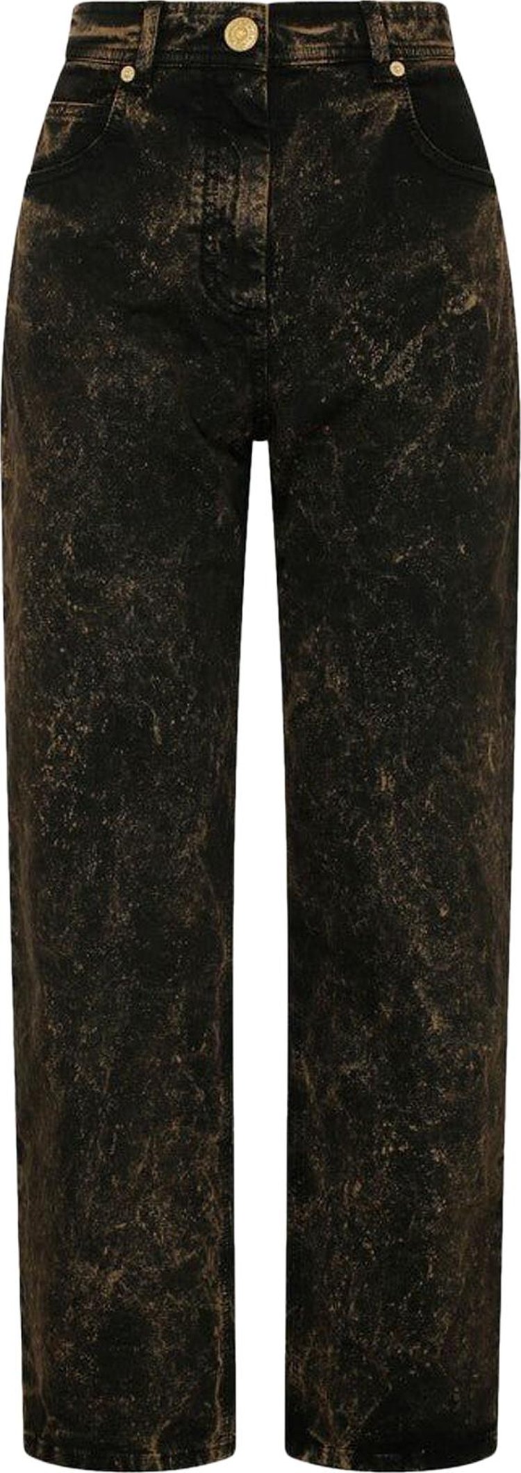 Balmain Straight Denim Jeans BlackGold