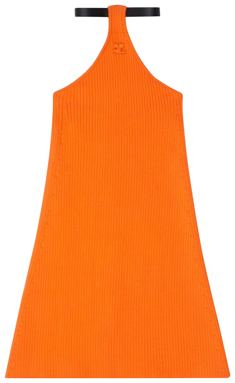 Courreges Jersey Mini Dress Sunset Orange