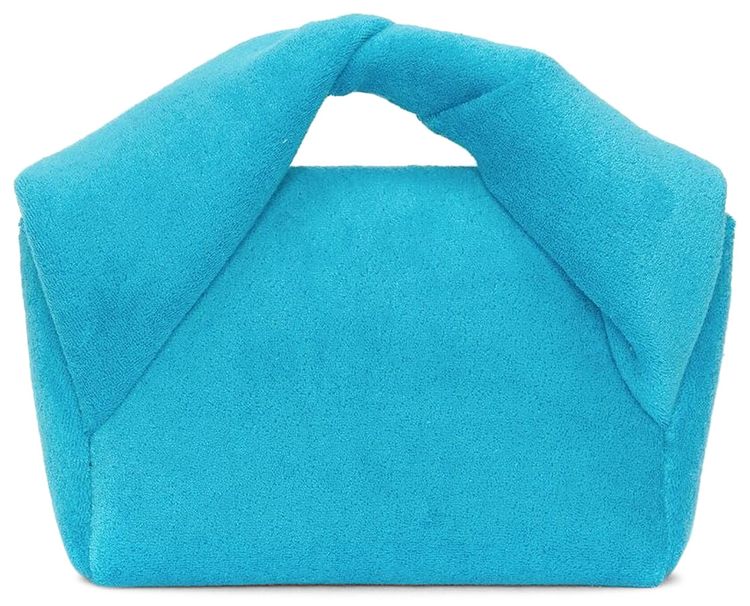 JW Anderson Mini Twister Terry Towel Top Handle Bag Turquoise
