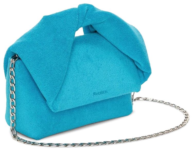 JW Anderson Mini Twister Terry Towel Top Handle Bag Turquoise
