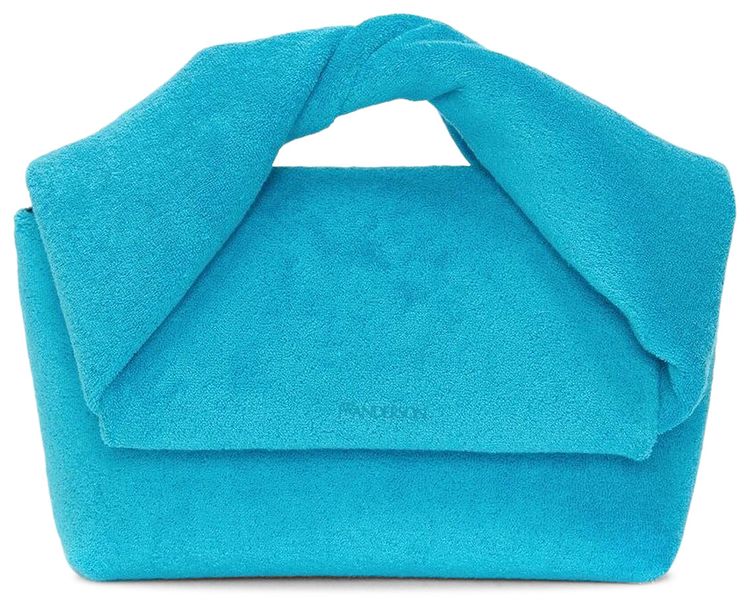 JW Anderson Mini Twister Terry Towel Top Handle Bag Turquoise