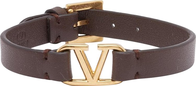 Valentino Leather Bracelet 'Brown'