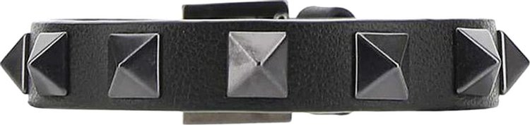 Valentino Leather Rockstud bracelet 'Black'