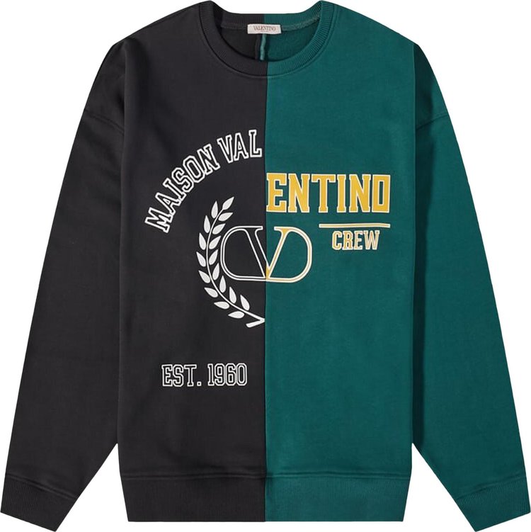 Valentino Crewneck Sweatshirt 'Black/College Green'