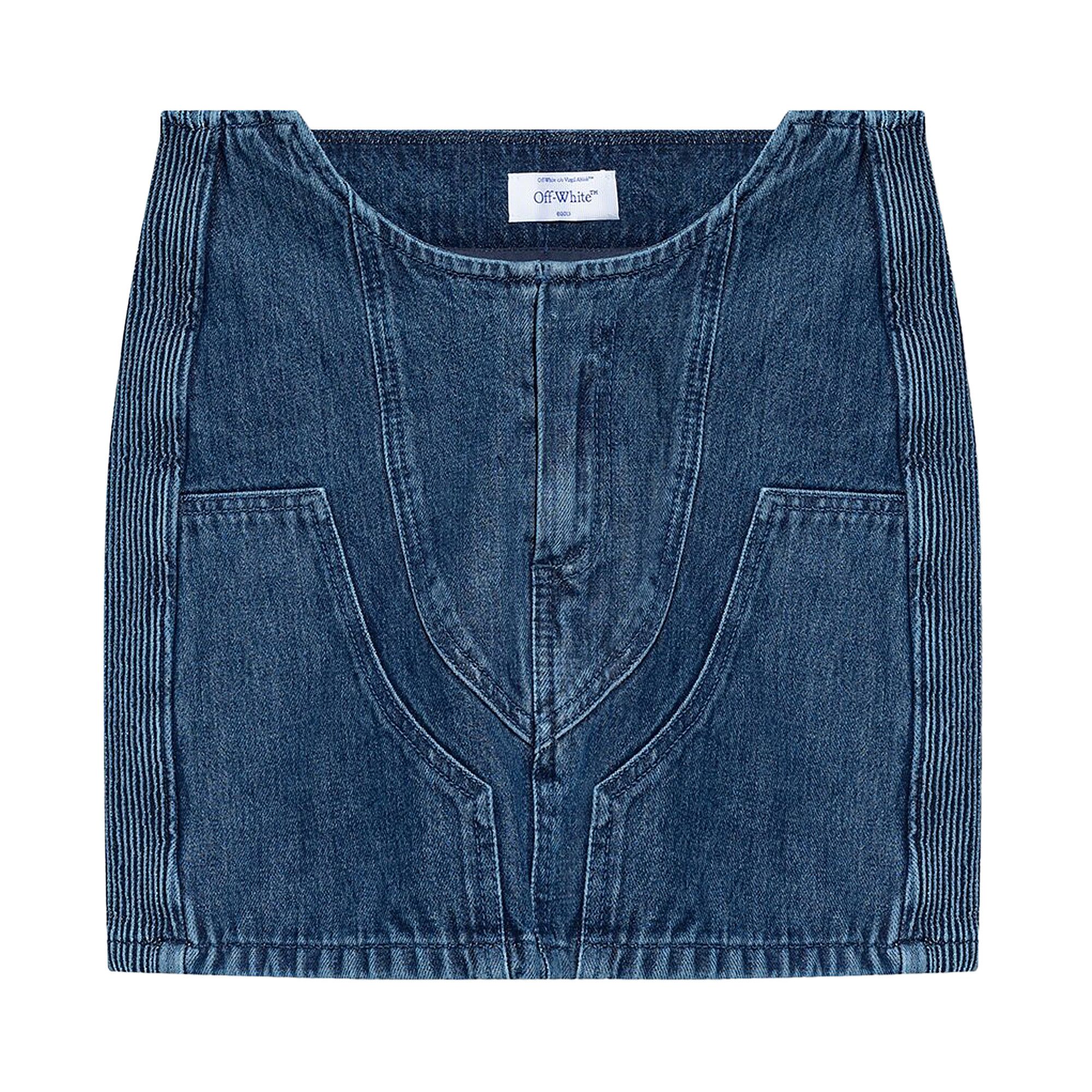 ミニスカート Off-White 'Motorcycle' miniskirt (OWYF019S23DEN0014500 4500) Buy Off-White Motorcycle Mini Skirt 'Blue