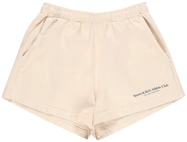 Sporty  Rich Athletic Club Disco Shorts CreamNavy