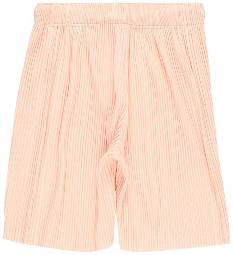 Homme Plisse Issey Miyake Color Pleats Shorts Peach Red