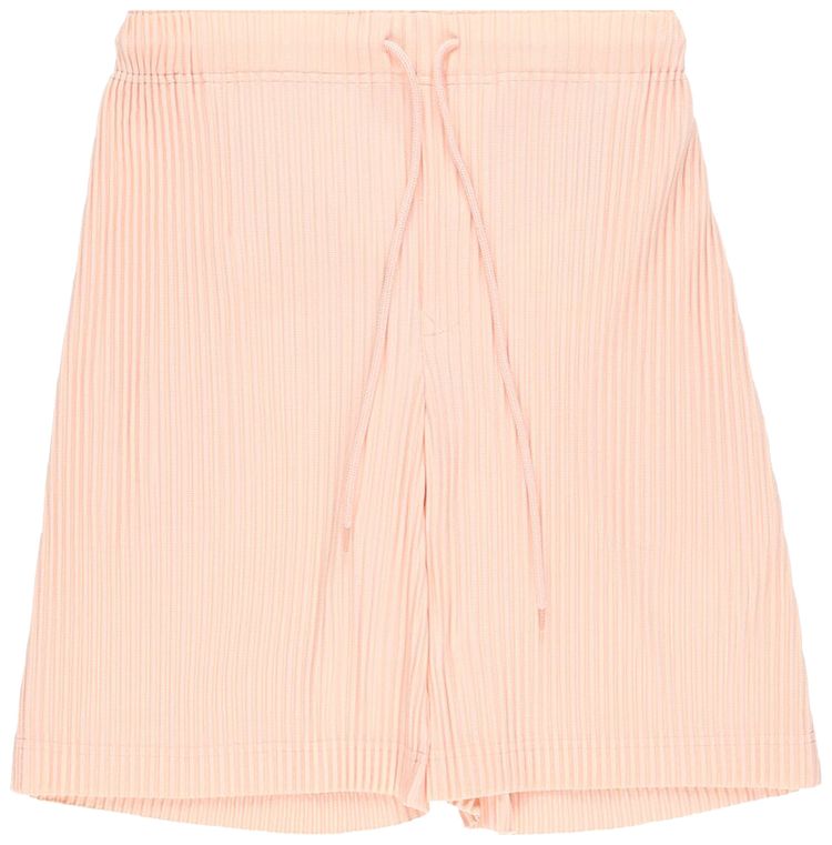 Homme Plisse Issey Miyake Color Pleats Shorts Peach Red