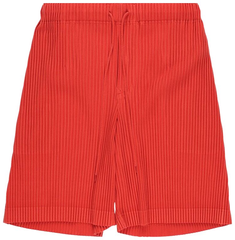 Homme Plisse Issey Miyake Color Pleats Shorts Dry Red