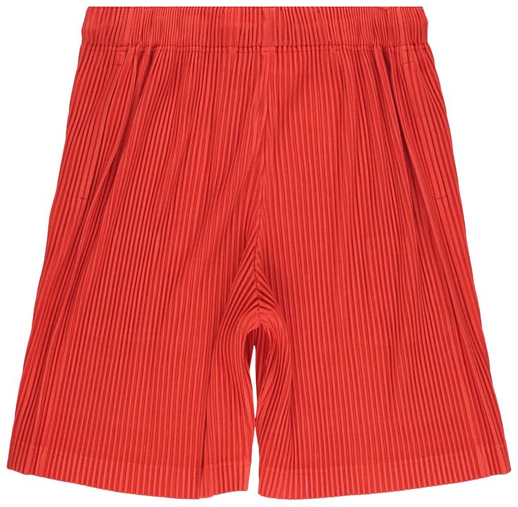 Homme Plisse Issey Miyake Color Pleats Shorts Dry Red