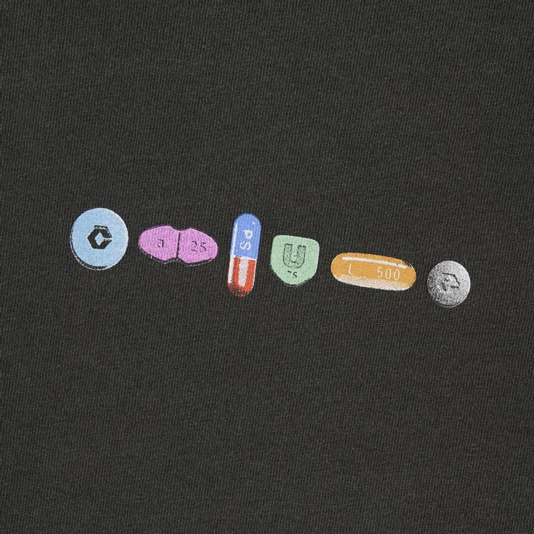 Capsule Pills Long Sleeve T Shirt Black