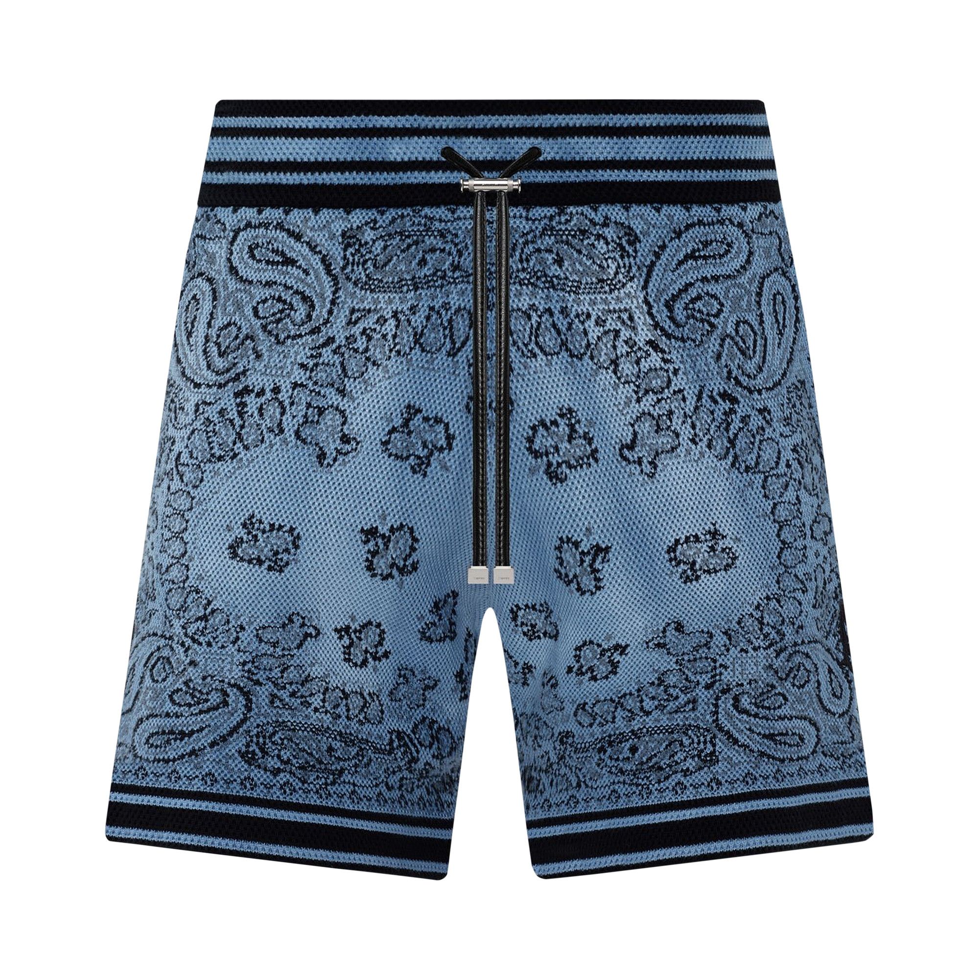 Buy Amiri Bandana Basketball Shorts 'Blue' - SS23MKB004 420