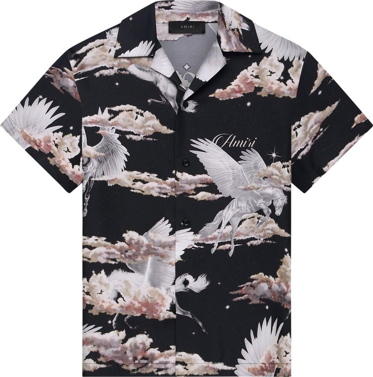 Buy Amiri All Over Pegasus Bowling Shirt 'Black' - SS23MSS009 001 BLAC ...