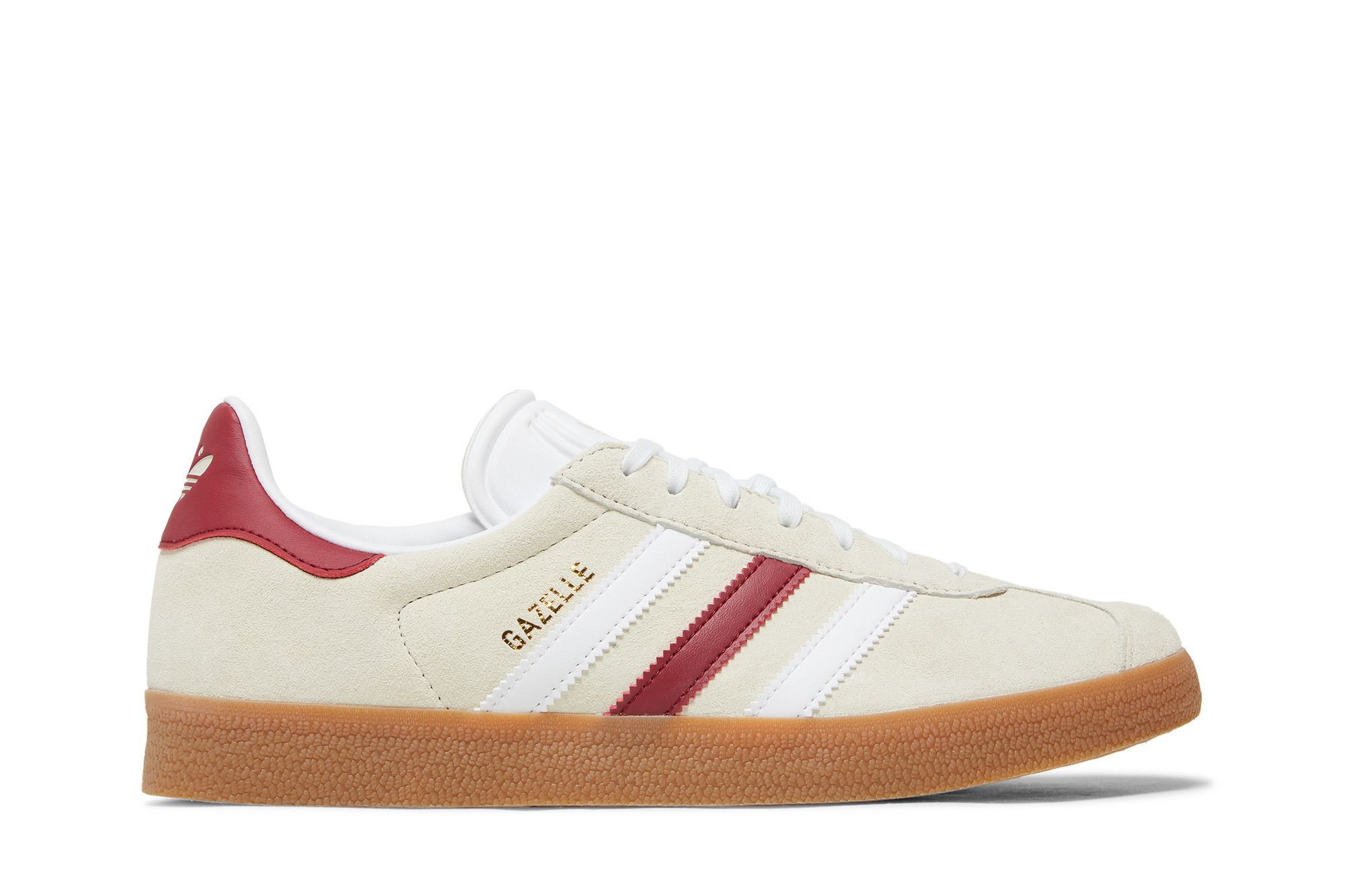 Womens adidas top gazelle trainers burgundy