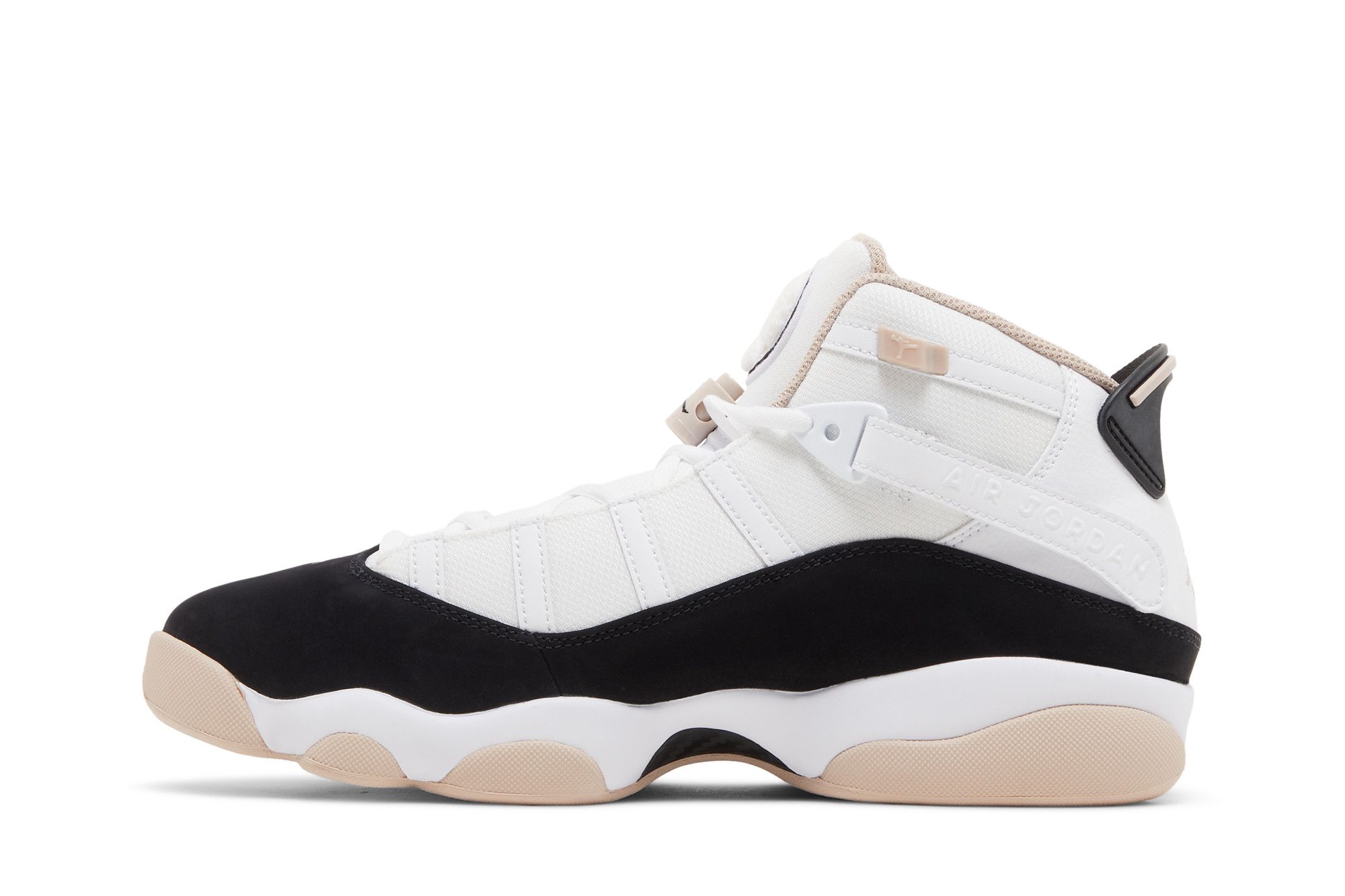 White and black jordan 6 rings top
