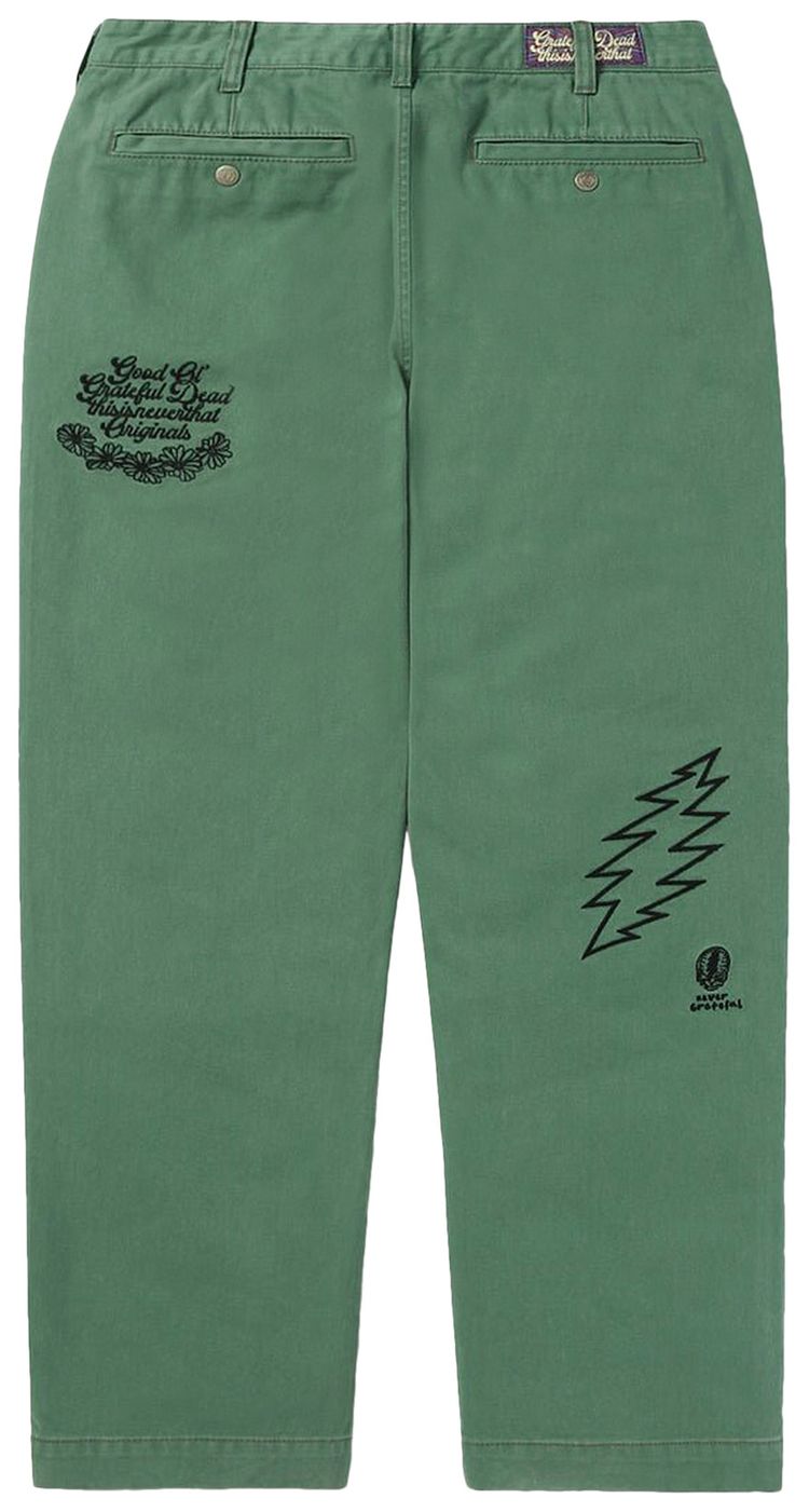 thisisneverthat x Greatful Dead Iconography Work Pant Moss