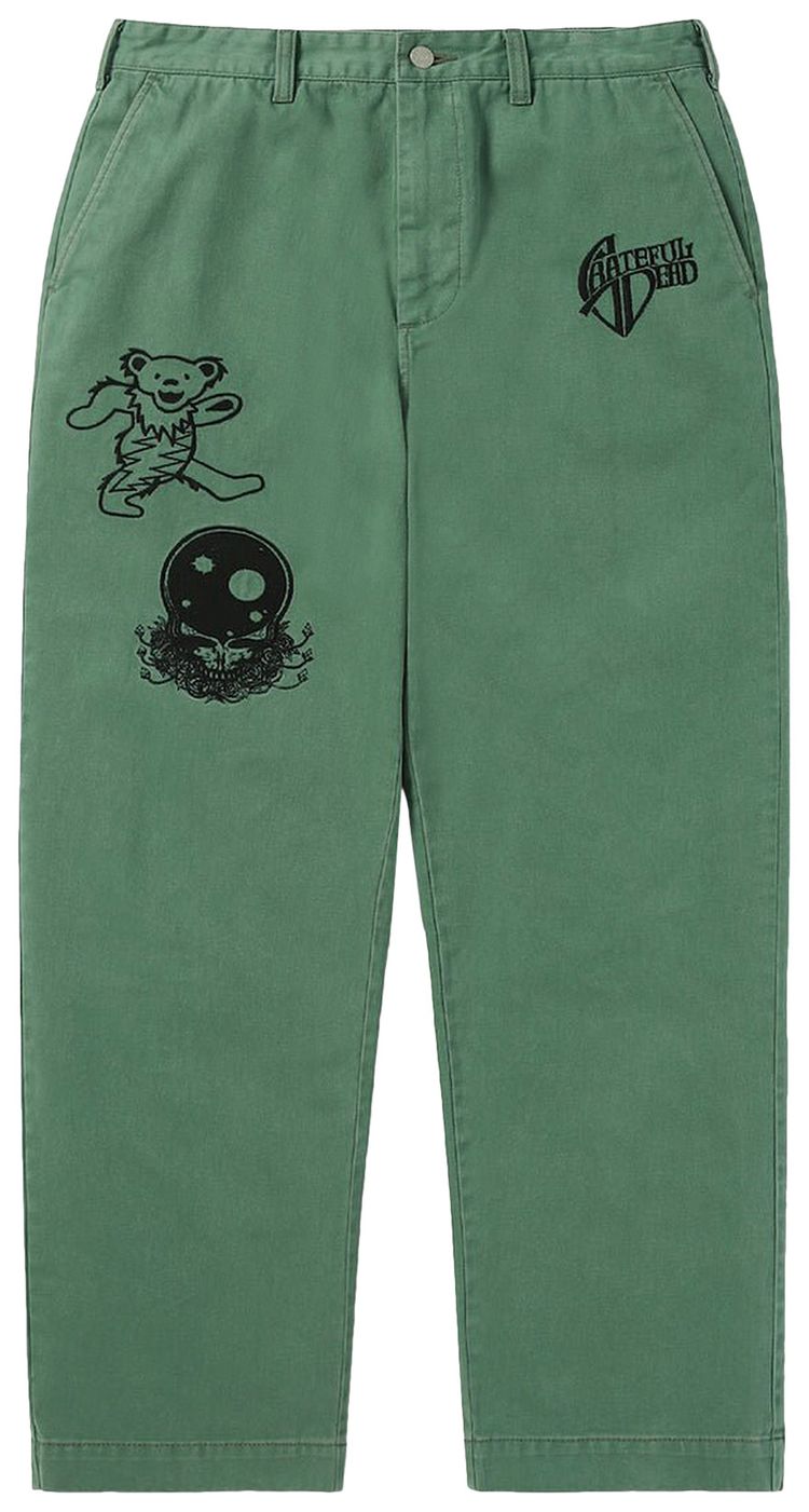 thisisneverthat x Greatful Dead Iconography Work Pant Moss