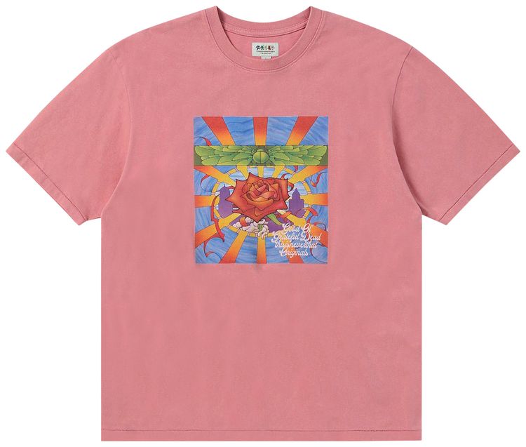 thisisneverthat x Greatful Dead Rose Tee Pink