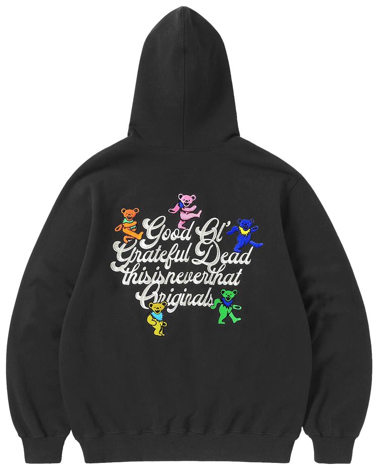 thisisneverthat x Greatful Dead Good Ol Dancing Bears Hoodie Black
