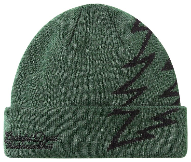 thisisneverthat x Greatful Dead Lightning Beanie Moss