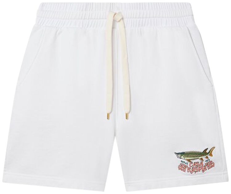 Casablanca x Caviar Kaspia Casa Kaspia Sweatshort Optic White