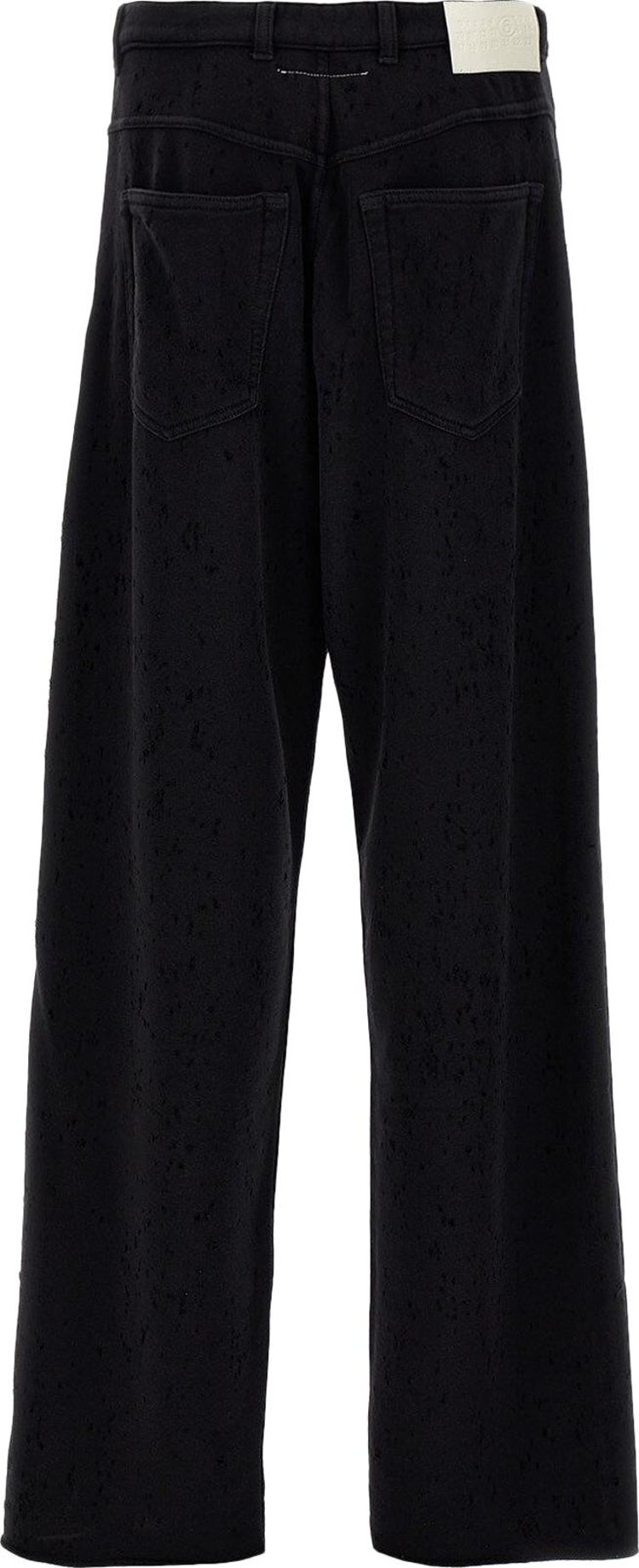 MM6 Maison Margiela Destroyed Pants Black