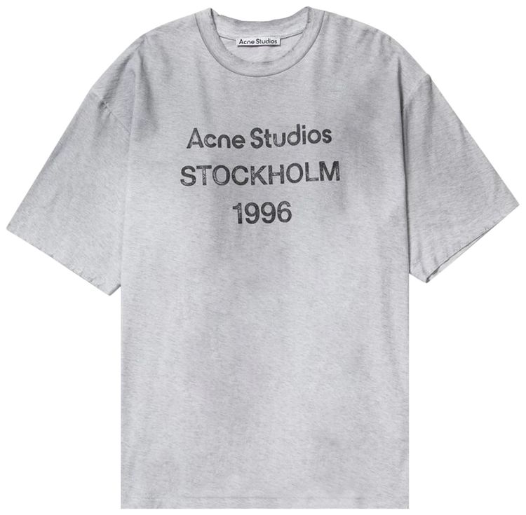 Acne Studios Logo T Shirt Pale Grey