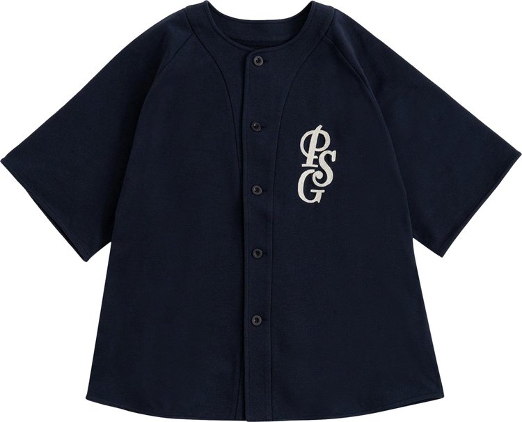 Paris Saint-Germain x EDIFICE Embroidered Collared Kanoko Shirt 'Navy'