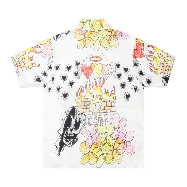 Rassvet Drawstrings Graphic Print Shirt White