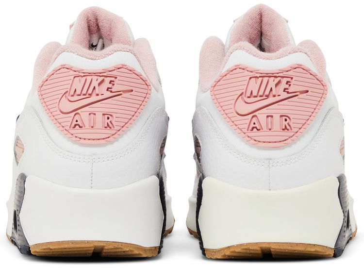Nike Air Max 90 Leather SE GS White Pink Glaze