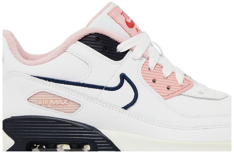 Nike Air Max 90 Leather SE GS White Pink Glaze