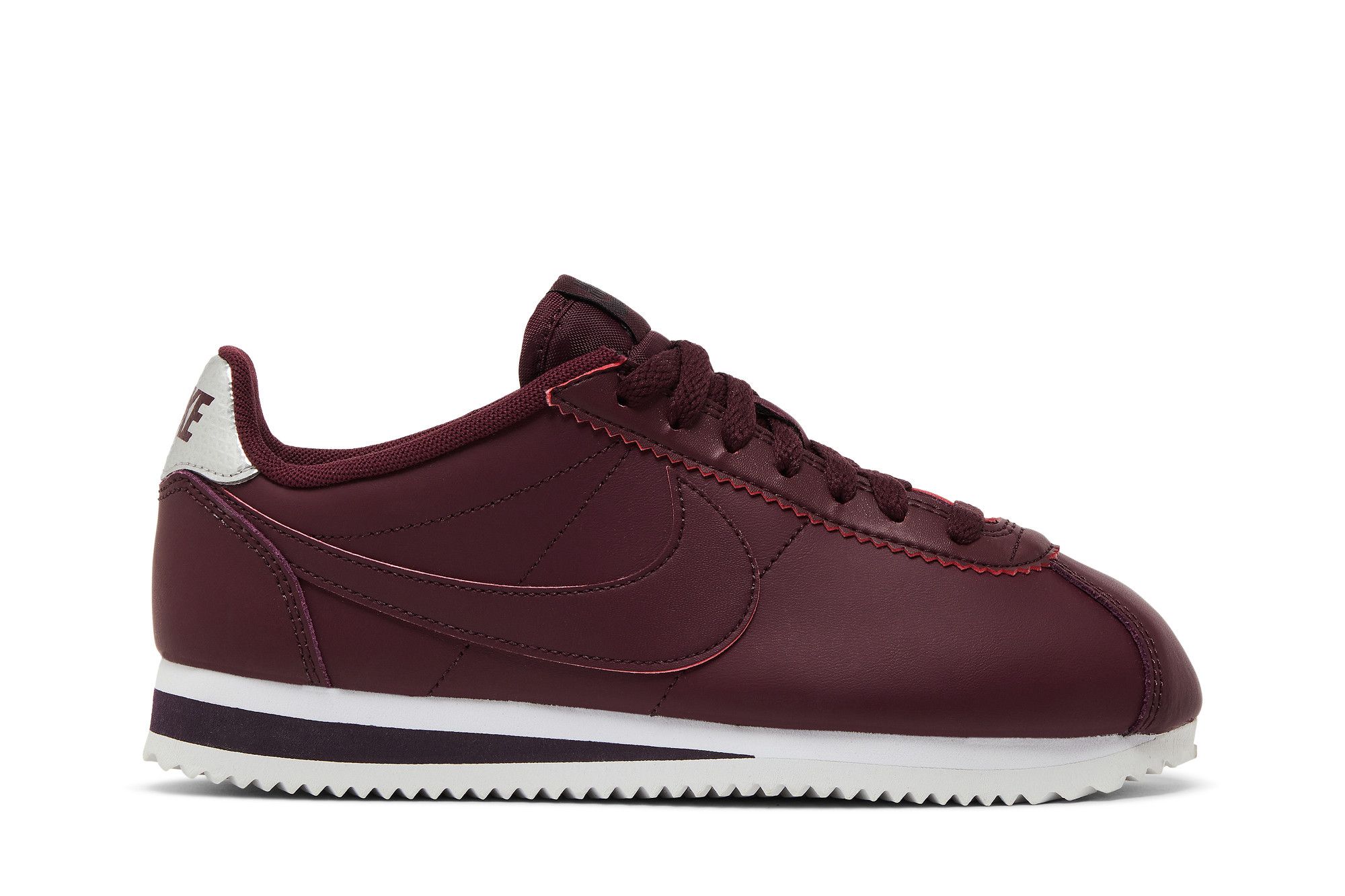 Wmns Classic Cortez Leather Night Maroon