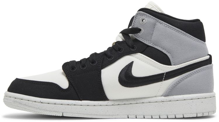 Wmns Air Jordan 1 Mid SE Light Steel Grey Canvas