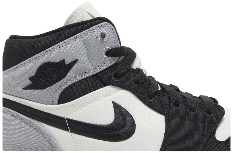Wmns Air Jordan 1 Mid SE Light Steel Grey Canvas