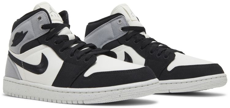 Wmns Air Jordan 1 Mid SE Light Steel Grey Canvas