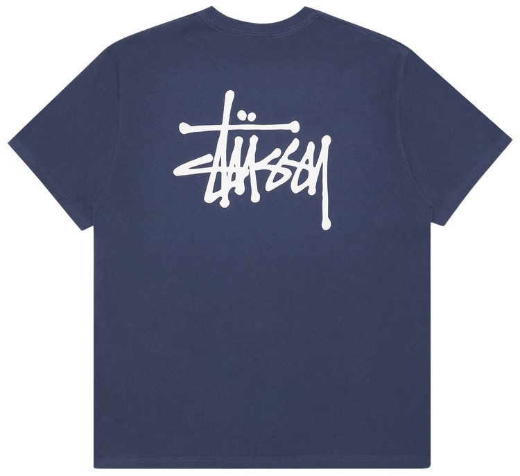 Stussy Basic Logo Tee Navy
