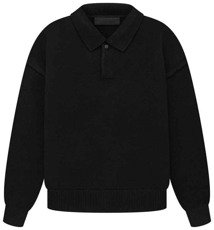 Buy Fear of God Essentials Kids Knit Polo 'Jet Black' 785SP232330K GOAT