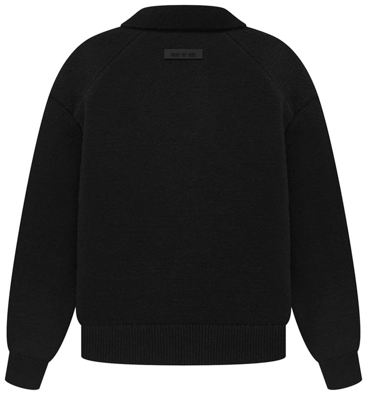 Fear of God Essentials Kids Knit Polo Jet Black
