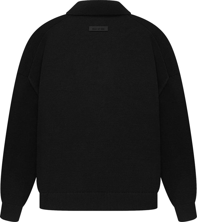 Fear of God Essentials Knit Polo Jet Black