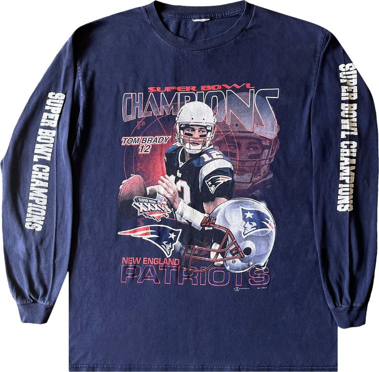 Vintage New England Patriots Super Bowl Long-Sleeve 'Navy'