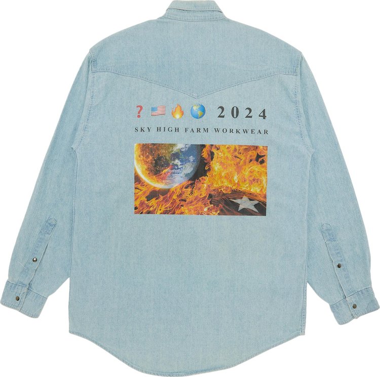 GOAT Exclusive for Manifesto Sky High Farm Workwear Denim Shirt Light Wash