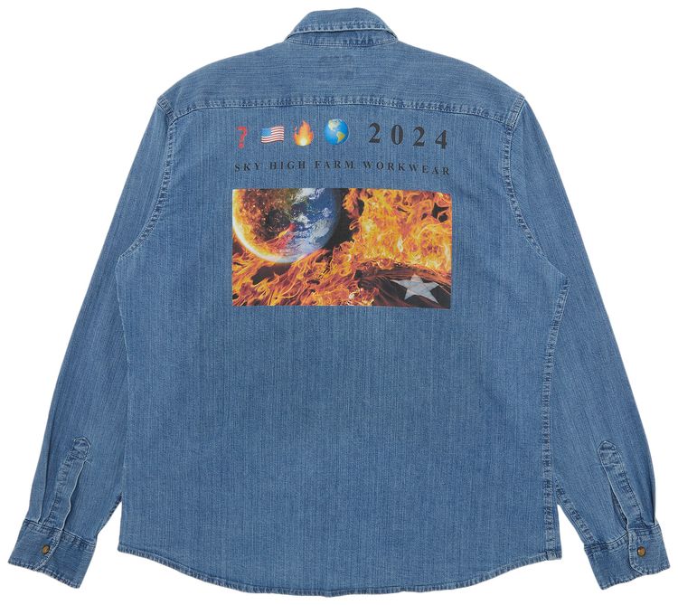 GOAT Exclusive for Manifesto Sky High Farm Workwear Denim Shirt Classic Wash