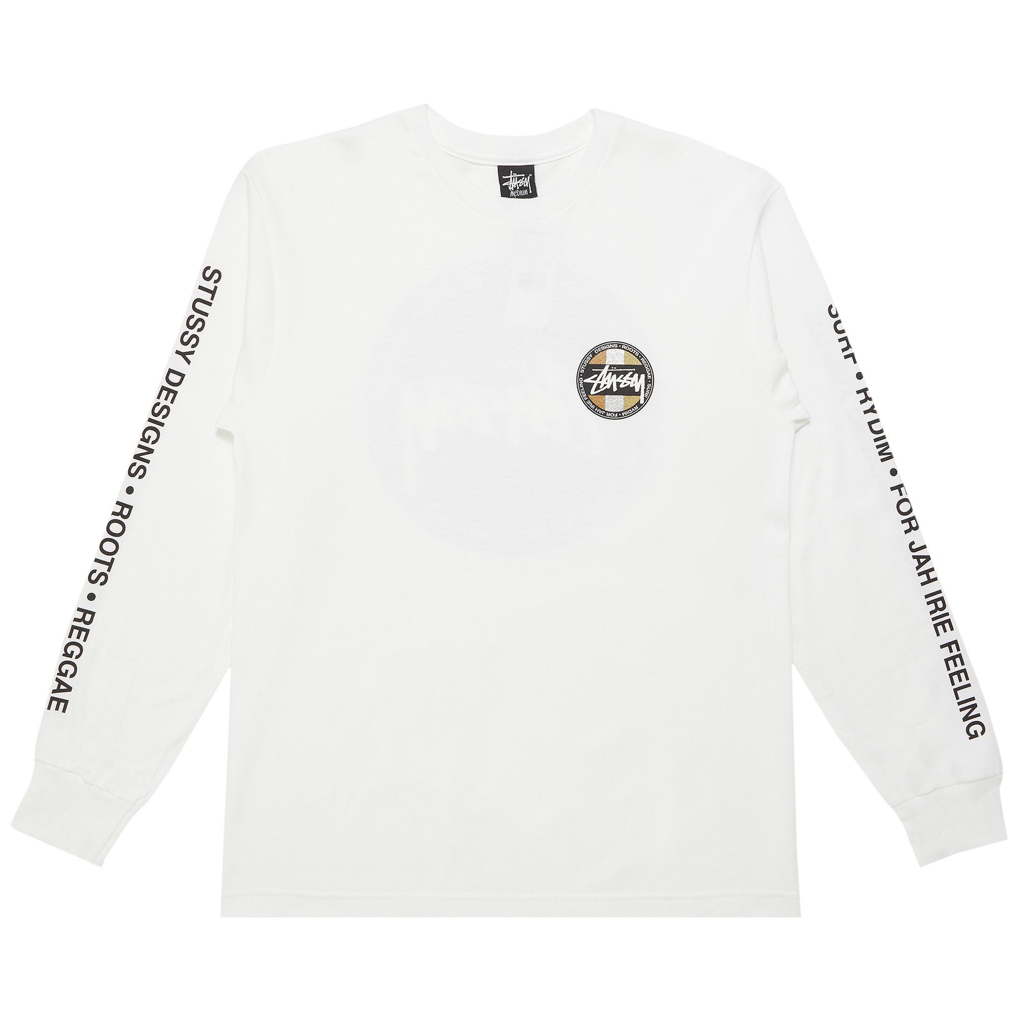 Buy Stussy Long-Sleeve Metallic Dot Tee 'White' - 1993662