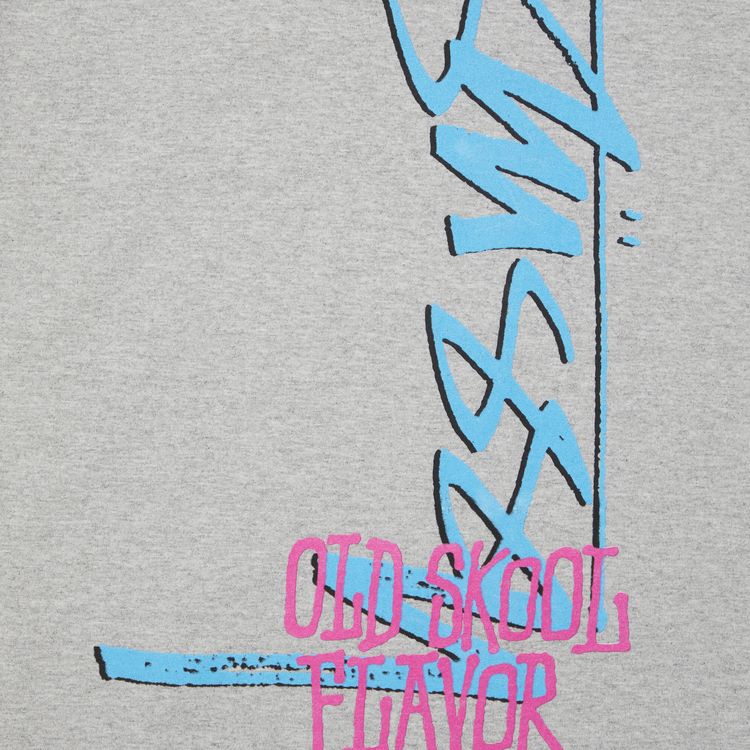 Stussy Old Skool Flavor Long Sleeve Grey Heather